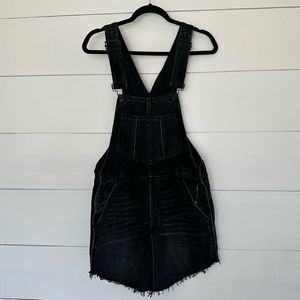 We the Free Free People Black Overall Denim Dress